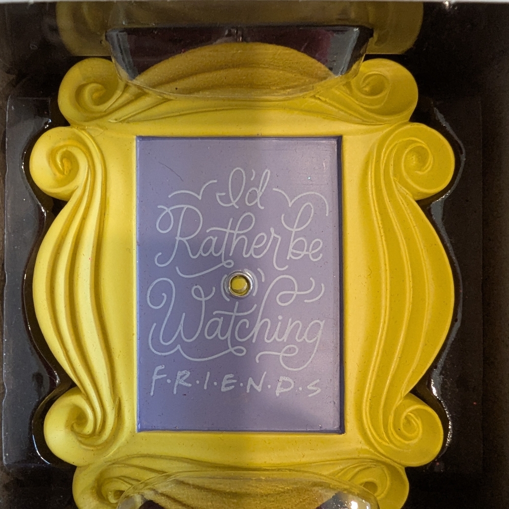 Hallmark Christmas Friends Ornament Yellow & purple Door Frame 3" - Picture 2 of 3
